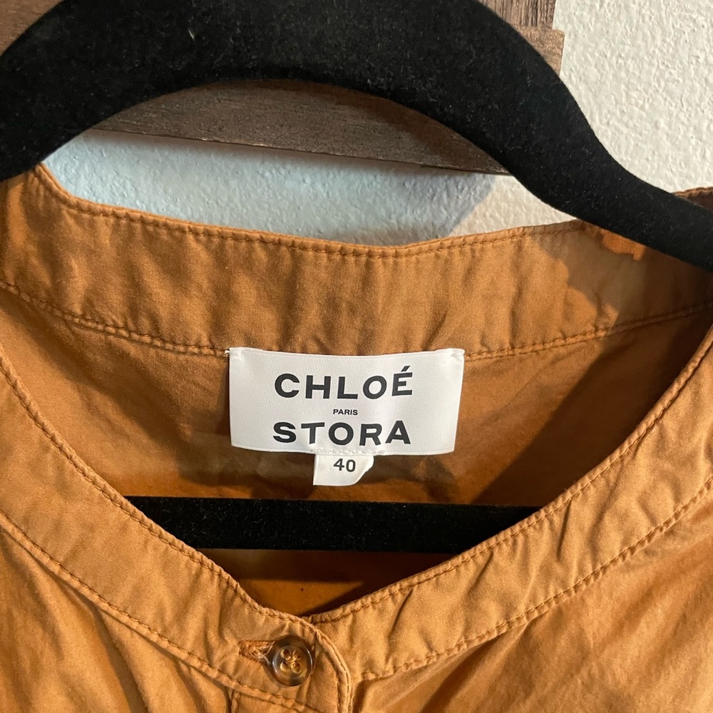 Chloe‎ and Stora Sleeveless Blouse in Warm Tan Size 40 - Picture 4 of 5